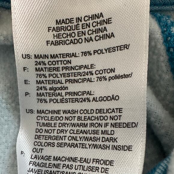 NWOT Reebok Sweatshirt Small Blue Cowl Neck Sportswear Athleisure Loungewear - Picture 9 of 10